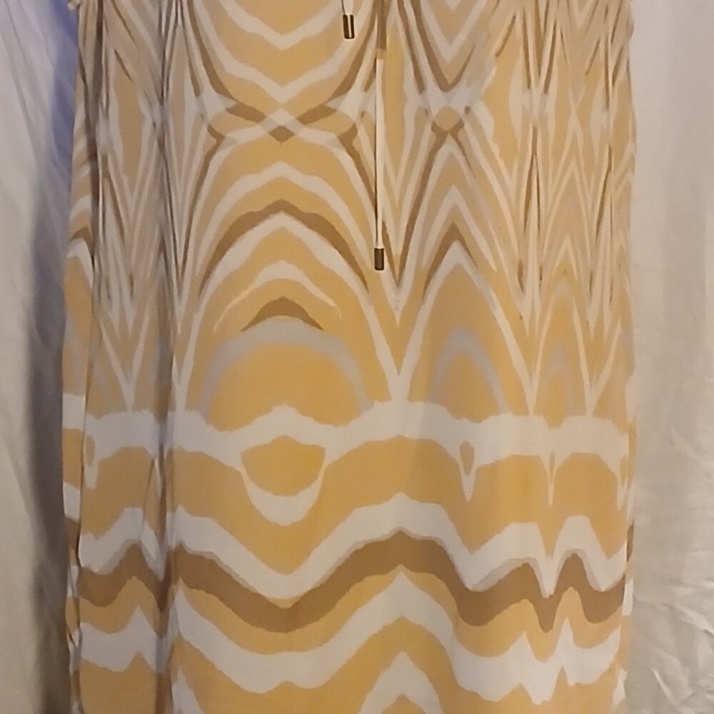 Bin 1 yellow and white printed dress by "C" size XL